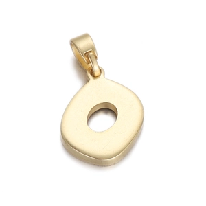 Close-up of a minimalist golden round pendant featuring a smooth polished metallic finish