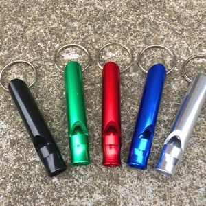 Emergency Survival Whistle Aluminum Alloy High Decibel Training Referee Whistle With Keyring Outdoor Camping Hiking Sports