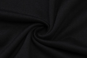 Macro shot showcasing the soft texture and fluid drape of the black bodycon dress fabric