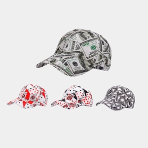 Cappello Da Baseball Americano Retro Stampa Dollar Bill Poker Regolabile Visiera Curva Cappello Sole Uomini Donne
