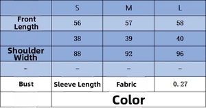 Size chart for sleeveless pleated top showing S, M, L dimensions and polyester fabric detail