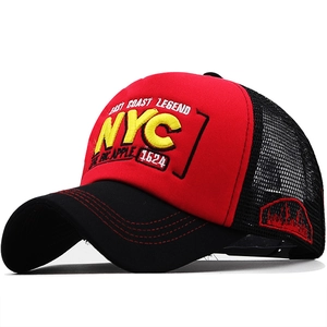 NYC 3D Embroidery Trucker Hat Mesh Baseball Cap Cotton Breathable Outdoor Vintage Adjustable Sun Protection