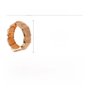 Spécifications du bracelet manchette doré à texture ondulée en alliage, 8x7cm
