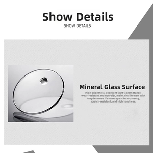 Detail of high-transparency mineral glass watch lens with scratch-resistant surface
