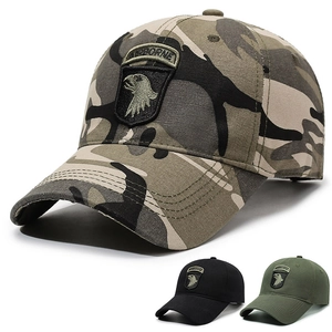 Tactical Baseball Cap Cotton Twill Airborne Eagle Embroidery Outdoor Sports Military Style Adjustable Hat For Men