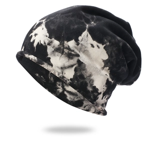 Bonnet Beanie Slouchy Tie Dye En Acrylique Tricoté Bord Roulé Calotte Pour Hommes Femmes Mode Streetwear Décontractée