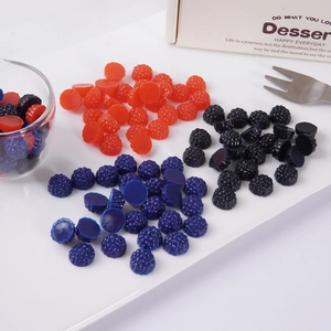 Mini baies artificielles rouges, bleues et noires pour bricolage et décoration créative