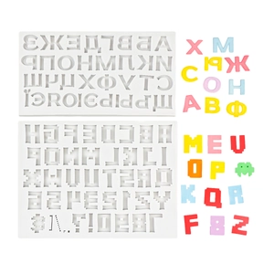 Silikon Alphabet Form Kyrillische Russische Buchstaben Pixel Art Zahlen Für Schokolade Fondant Kuchen DIY Harz Handwerk