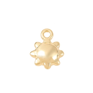 Golden sun charm pendant jewelry accessory for DIY necklace and earring making