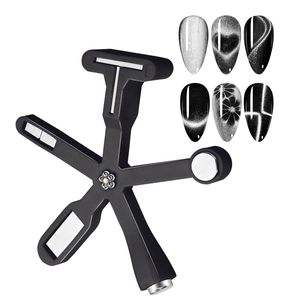 Detail of multi-functional 6-in-1 magnetic nail tool for cat-eye gel polish effects