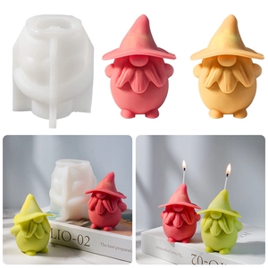 Gnome Silicone Mold 3D Dwarf Shape For DIY Candle Plaster Gypsum Soap Casting Handmade Home Decor Crafting Tool
