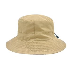 Cappello da sole kaki pieghevole a tesa larga con coulisse regolabile per la pesca all'aperto