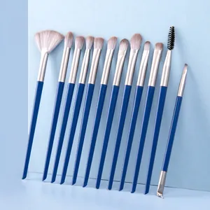 Professional Makeup Brushes Synthetic Fiber Bristles Plastic Handle For Eye Face Foundation Blending Contouring Beauty Tools