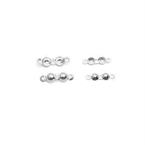 Polished S925 sterling silver clamshell bead tips for DIY jewelry making sets