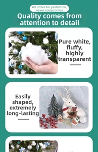 Detail of fluffy artificial snow padding for Christmas scenery and tree decoration