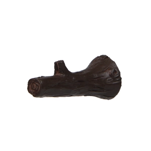 Detailed view of 3D panda swing branch ornament with lifelike tree bark texture