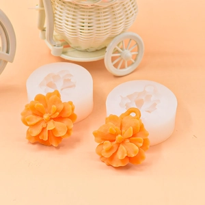 Peony flower silicone mold for handmade candles and soaps with realistic petal texture
