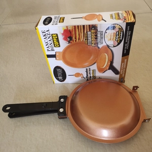 Gotham Steel non-stick folding pancake pan set with titanium copper ceramic coating