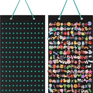 Hanging Shoe Charms Organizer Bag Premium Felt Wall Mounted Large Capacity Holder For Brooches Badges Jewelry Display
