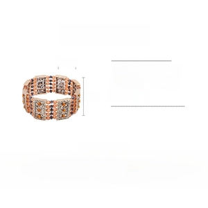 Detail view of bohemian gold alloy bracelet with orange crystal and ethnic engraving