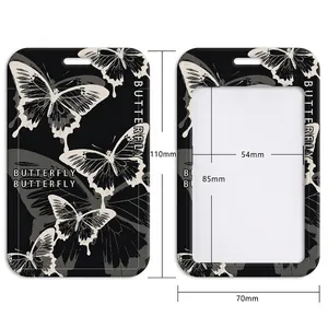 Minimalist butterfly ID card holder with dimensions 110x70mm for students and work