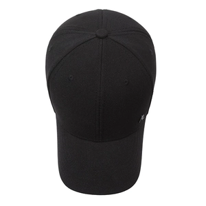 Casquette de baseball classique en coton noir pour hommes avec broderie AL argentée