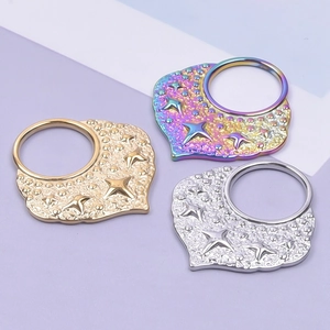 304 stainless steel heart pendants in gold, silver and rainbow finish for DIY jewelry