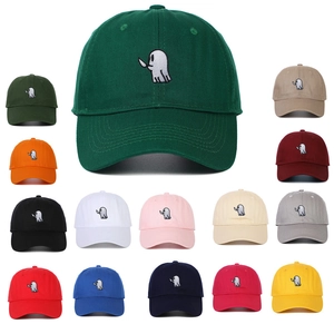 Casquette de baseball en coton brodée fantôme disponible en noir marine orange et rouge