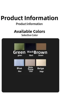 Détails des couleurs du legging de yoga côtelé : vert, noir, marron, bleu, chair et beige