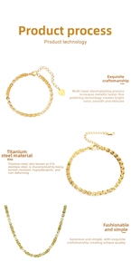 Detailed macro view of 316 stainless steel gold phoenix chain with heart pendant