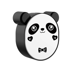 Cute panda wall-mounted soap dish with drainage cover for bathroom, no-drill installation