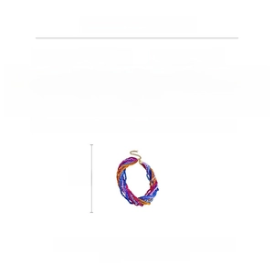 Detailed multi-layer crystal bead necklace specifications showing 43cm length and 41.5g weight
