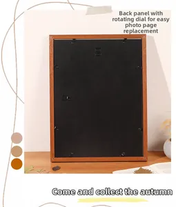Back view of DIY wooden leaf specimen frame with metal rotating clips and hooks