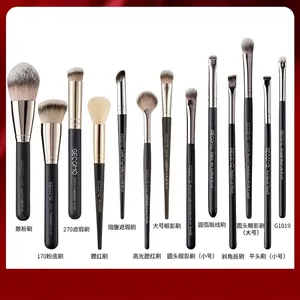 Professional Makeup Brushes Synthetic Fiber Bristles Wood Handle Powder Foundation Eyeshadow Concealer Blush Beauty Tool