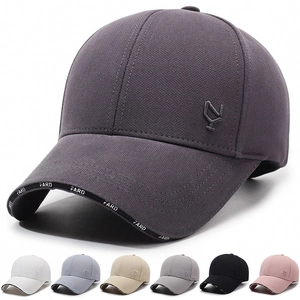 Casquette De Baseball En Coton Respirant Broderie Bord Imprimé Lettres Boucle Métallique Réglable Protection Solaire Sport