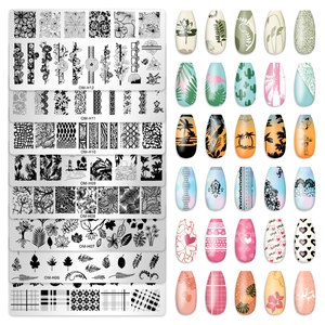 Nail Stamping Plates Stainless Steel Manicure Stencil Template DIY Decoration Floral Butterfly Animal Print Salon Tool