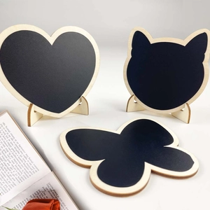 Mini Wooden Blackboard Desktop Sign Boxwood Chalkboard Message Board For Wedding Party Home Decor With Wood Stands