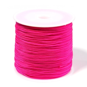 Roze nylon koordrol van 0,8 mm voor DIY-sieraden en handgemaakt vlechtwerk crafts