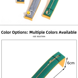 Curved metal necklace display stand with premium microfiber velvet finish in multiple colors