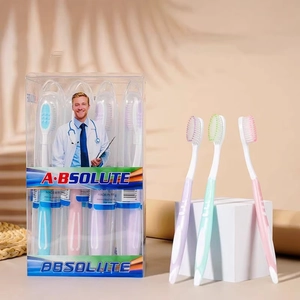 Manual Toothbrush Soft Bristles With Travel Case Tongue Cleaner Ergonomic Handle For Adult Oral Care Deep Clean