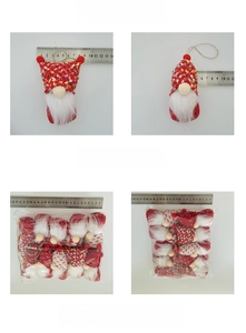Detailed dimensions of handmade Christmas gnome ornaments with size measurements