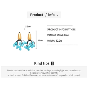 Detail showing Bohemian tassel earrings size eleven by five point five centimeters