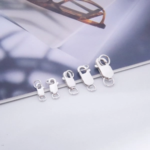 S925 sterling silver lobster clasps for DIY jewelry in five different sizes