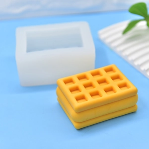 Waffle Shaped Silicone Mold For DIY Handmade Candle Soap Resin Craft Grid Flexible Non Stick Cake Decorating Tool