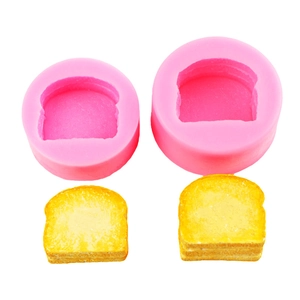 Moules en silicone en forme de toast pour gâteaux DIY et résine en deux tailles
