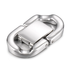 Polished silver stainless steel jewelry clasp for DIY necklace and bracelet crafting