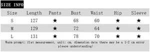 Detailed size chart for the V-neck pleated maxi evening dress with specific measurements