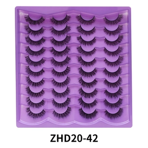20 Paar künstliche Wimpern kurze dichte flauschige Fake Eyelashes Make-up Großhandel Set