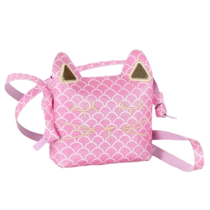 Mädchen Umhängetasche mit Pailletten im Meerjungfrau-Stil und süßen Katzenohren in Rosa