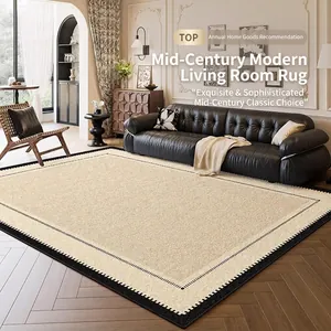 French Retro Living Room Carpet Persian Velvet Waterproof Area Rug Thickened Non Slip Woven Pattern Vintage Decor